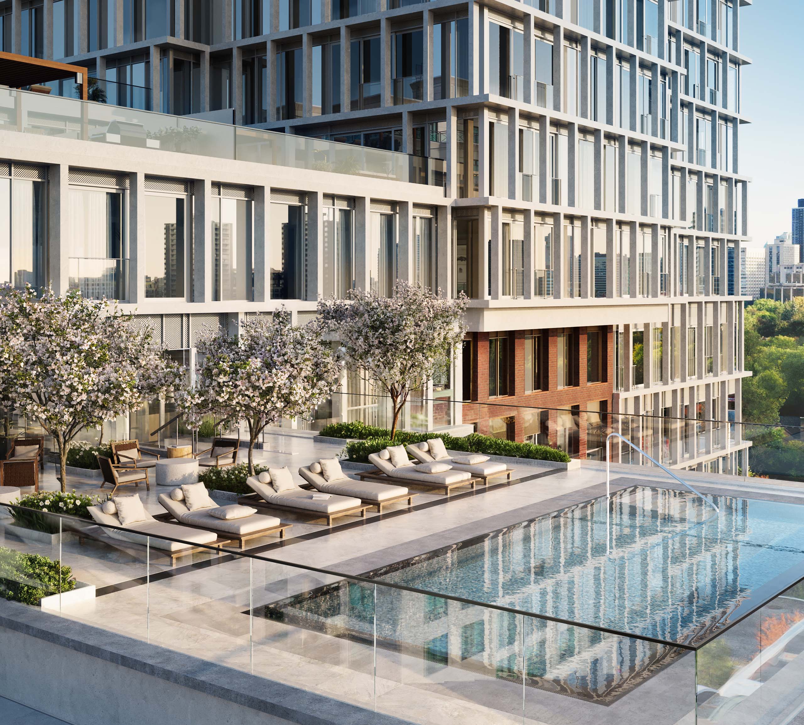 The James - Outdoor Pool Render